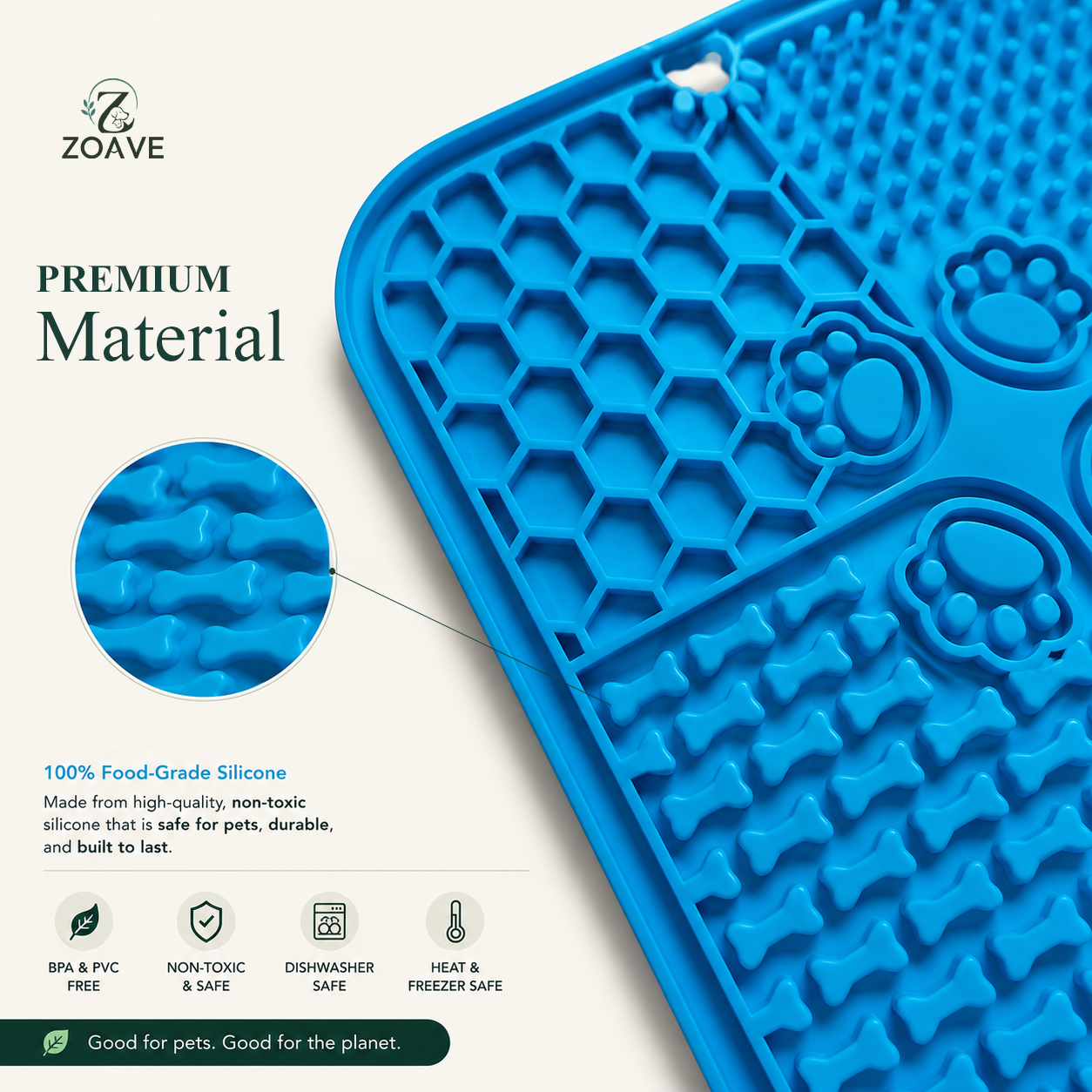 Zoave Calm Lick Mat — Anxiety Relief  for Pets